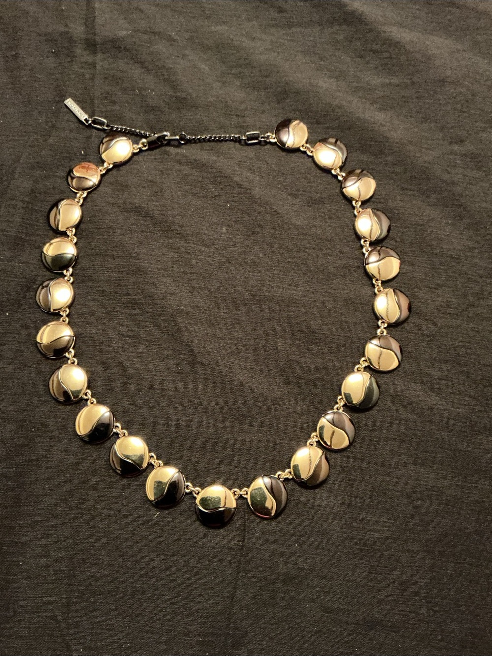 Kenneth Cole Polished Gold-Tone Disc Link Necklace